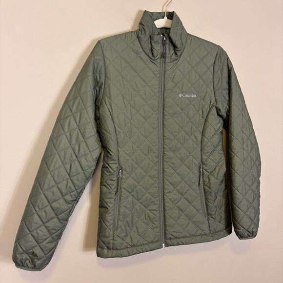 Columbia Women's Green Omni-Heat Quilted Zip Up Jacket Small - Picture 3 of 7